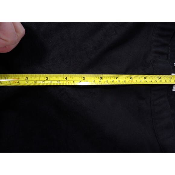 Talbots 14 Pant Faux Suede Black Pull On Tapered Ankle Stretch High Rise - Picture 11 of 14